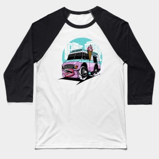 ICE CREAM CAR MONSTER Baseball T-Shirt